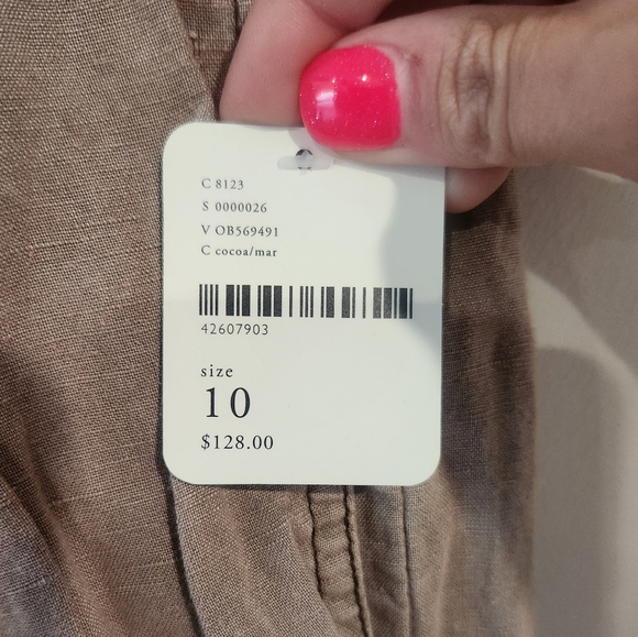 New Free‎ People Wide Leg Linen Blend Pants 10 - Picture 2 of 6